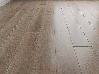 Light Wooden Floor With Natural Grain And Smooth Surface For Modern Home Interior 3d model