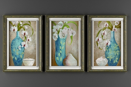 American Pastoral Decorative Painting 3d model