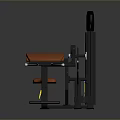 Black And Orange Seated Fitness Training Machine With Adjustable Seat And Armrest