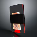 Portable Slim Laptop With Black Red Sleek Design And Protective Strap For Modern Users