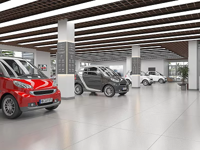 Hyundai 4S shop car shop 3d model