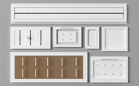 modern ceiling office ceiling aisle ceiling 3d model