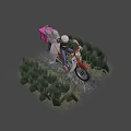 Ladies Motorcycle 3d model