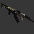 Tactical Black and Tan Rifle With Scope Magazine Handguard and Modern Design