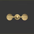 Golden Balance Scale With Classical Top Ornament And Balanced Decorative Design