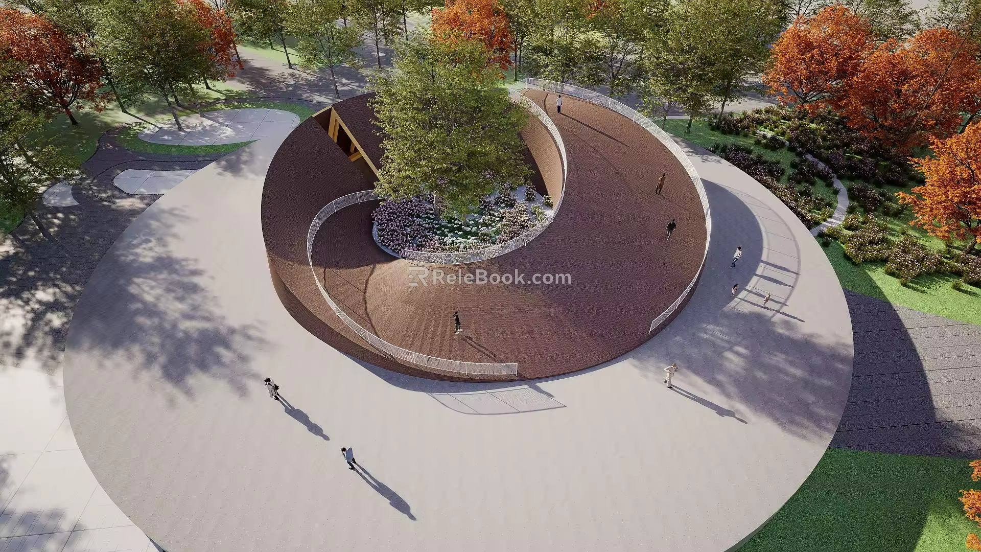 Modern landscape sketch 3d model