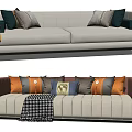 New Chinese Style Combination Sofa Multi-Person Sofa 3d model