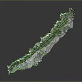 Natural Green Wood Stone Showcasing Block Texture and Decorative Structure