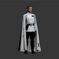 Game And Movie Character Wearing White Uniform With Cloak Chest Insignia Black Pants And Boots