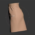 Beige Leather Skirt With Asymmetrical Hem Side Zippers And Waist Belt