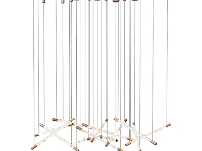 Modern Multi-Head Meteor Chandelier 3d model