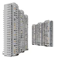Modern High Rise Residential Building Exterior With Multiple Windows And Balconies