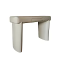Modern Minimalist Dressing Table With Curved Legs And Smooth Surface Design