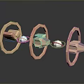 Futuristic Space Station Design With Orbital Ring Modules And Astronautical Components