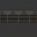 Industrial Workbench Structure With Long Rectangular Shape Multiple Compartments And Grilled Base