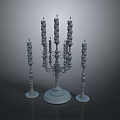 Elegant Decorative Candelabra With Twisted Candles And Sturdy Base Design