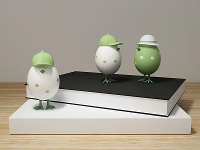 Modern small animal home ornaments small ornaments 3d model