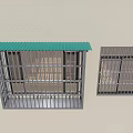 Metal Grilled Windows Installation On Exterior Wall With Security Bars Design 3d model