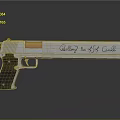 Dirty Harry 44 Magnum Revolver With Silver Metal Body And Wooden Grip