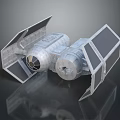 Futuristic Spacecraft Model Design Featuring Detailed Wing And Engine Structure