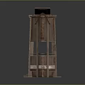 Vintage Rusty Metal Tram Car Structure With Broken Roof Window Frames And Steps