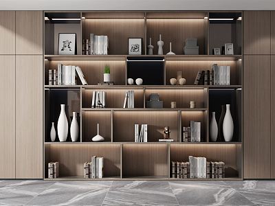 Modern Bookcase Decorative Cabinet model