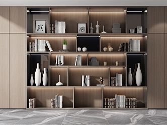 Modern Bookcase Decorative Cabinet 3d model