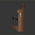 Antique Vintage Wooden Electronic Telephone With Rotary Dial And Classic Design