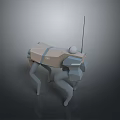 3D Geometric Mechanical Robot Model With Four Legs And Antenna Structure Design