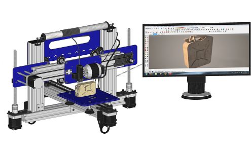 Modern Printer Equipment 3d model