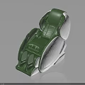 Comfortable Modern Green And White Massage Chair With Ergonomic Design And Soft Padding