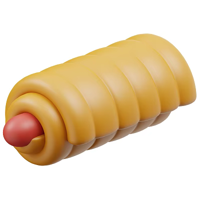 Modern Sausage Pack Hot Dog Sausage Cartoon Sausage Pack Cartoon Hot Dog Sausage 3d model