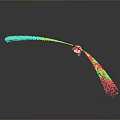 Butterfly Formed By Blue Particles With Flowing Trail In 3D Abstract Scene