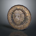 Medieval Shield Ancient Shield Defensive Weapon Ancient Shield Iron Shield Protective Shield Wooden Shield 3d model