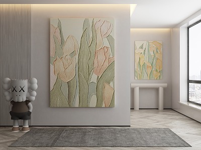 Quiet Plant Painting Decorative Painting 3d model