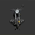 Custom BMW Vintage Motorcycle With Black Body Red Leather Seat And Round Headlight