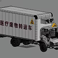 Industrial Equipment Medical Waste Transport Vehicle with Warning Signs for Safe Handling