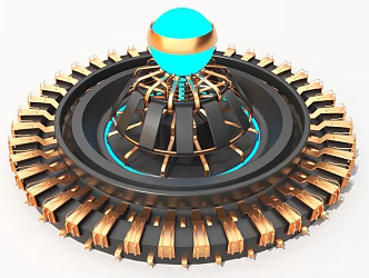 Radiator voltage equipment energy concentrator cylinder hard surface machinery high-tech industrial parts 3d model