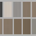 Different Styles of Wall Panels with Vertical Slats and Various Color Options