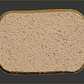 Solid Golden Textured Block Household Item For Daily Use With Granular Surface 3d model