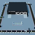ICOA Tobacco and Liquor Store Modern Building with Entrance Driveway and Railings