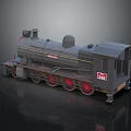Electric Toy Train With Gray Body Red Wheels And Classic Steam Design