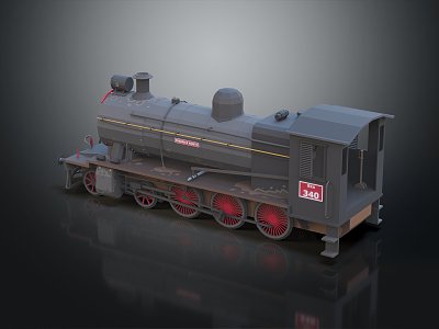 Modern Toy Train Toy 3d model