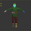 Game Movie Character 3D Render In Military Uniform With Helmet And Open Arms