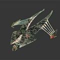 Futuristic Water Vessel With Sleek Metallic Structure Red Accents And Aerodynamic Design