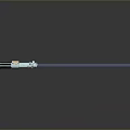 Shiny Metallic Sword With Detailed Handle And Long Sharp Blade Design