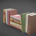 Stacked Vintage Hardcover Books With Colorful Spines And Classic Design