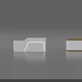 Various Styles Modern White Reception Desks With Smooth Surface And Metal Frame