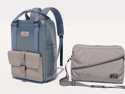 Modern Bag Casual Bag Men's Backpack Storage Bag 3d model