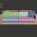 Modern White Sofa With Black And White Checkered Cushions Elegant Design